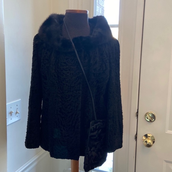 Swakara Lamb & Mink Fur Jacket - Picture 1 of 16